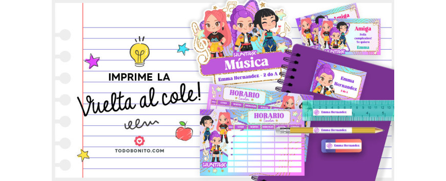 Kits imprimibles Vuelta al cole | Organización escolar para imprimir