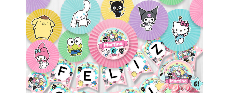 Kits imprimibles de Hello Kitty y sus amigos: pura ternura para tu fiesta