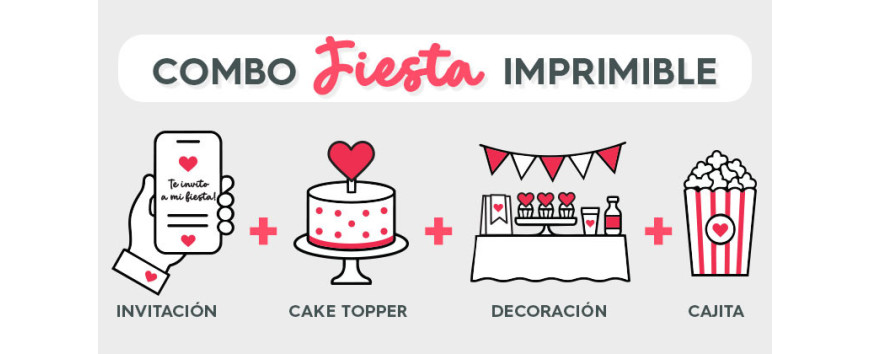 Combo Fiesta imprimible para eventos | Todo Bonito