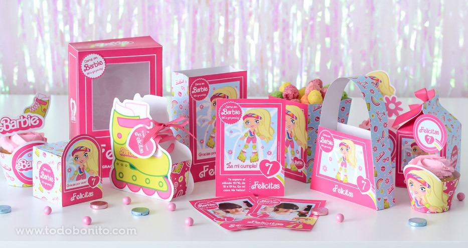 Kits imprimibles Barbie patinadora