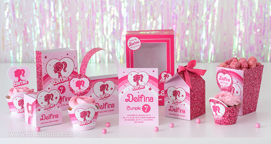 Kits imprimibles Barbie glitter